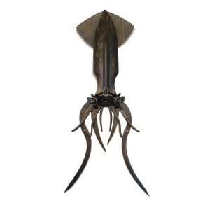 Metal art squid wall sculpture